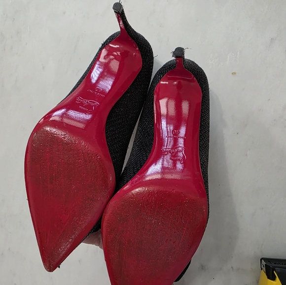 christian louboutin anemosea 85 glitter diams SZ 40 Fits A Size 8 Or 8 1/2 - Picture 12 of 14